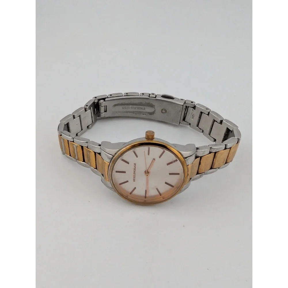 Hurlingham Watch Women 27mm Case Rose Gold & Silver 6.75